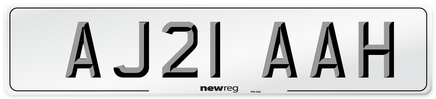 AJ21 AAH Number Plate from New Reg